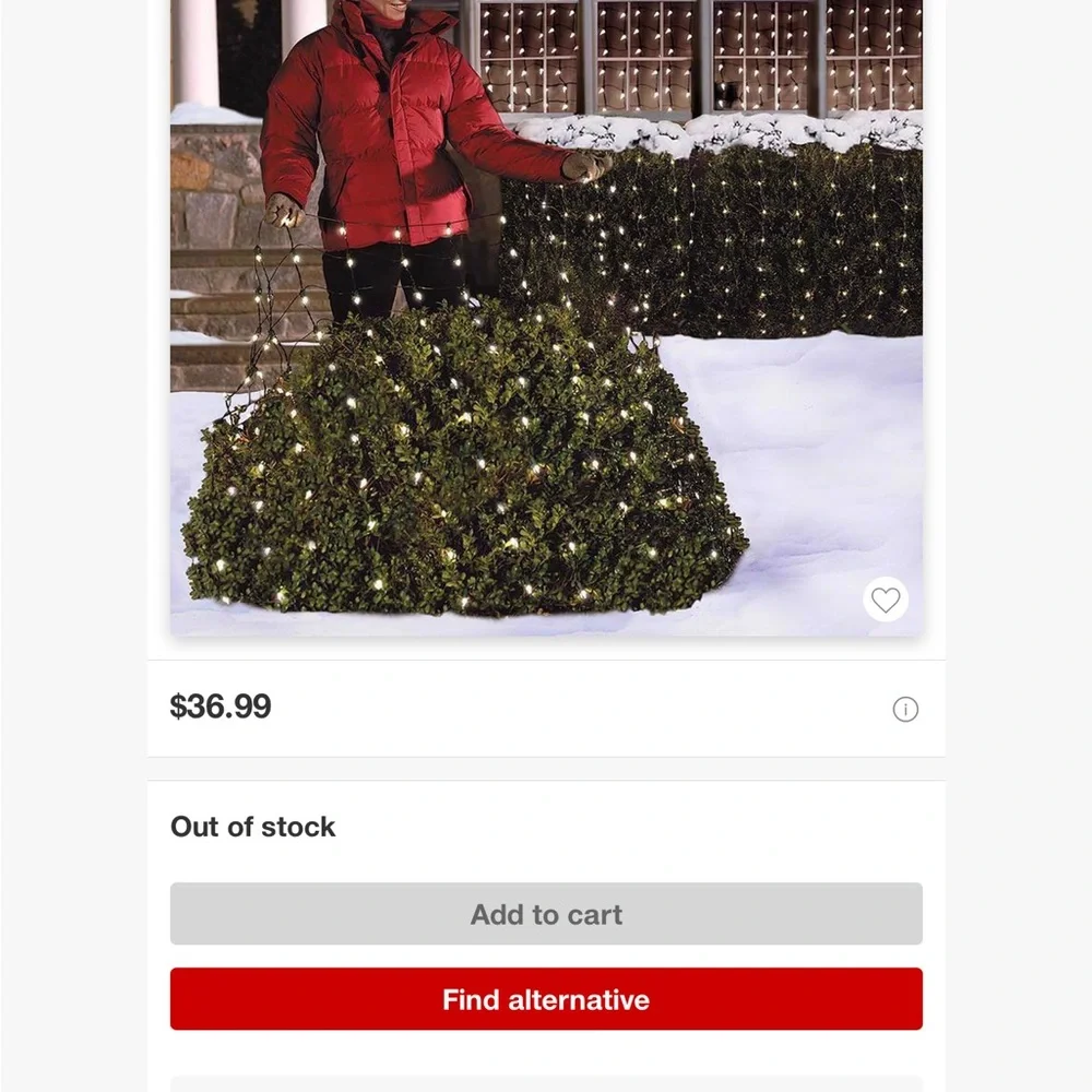NIB Target Seasonal Specialities 150 Clear Twinkling Mini Net Lights 4’x6’